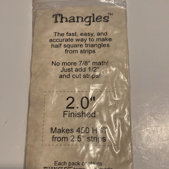 Thangles bundles plus quilting project pattenrs, half inch square triangles new - Picture 5 of 10